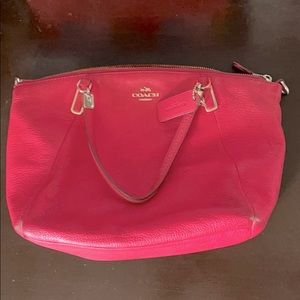 Coach leather pink purse